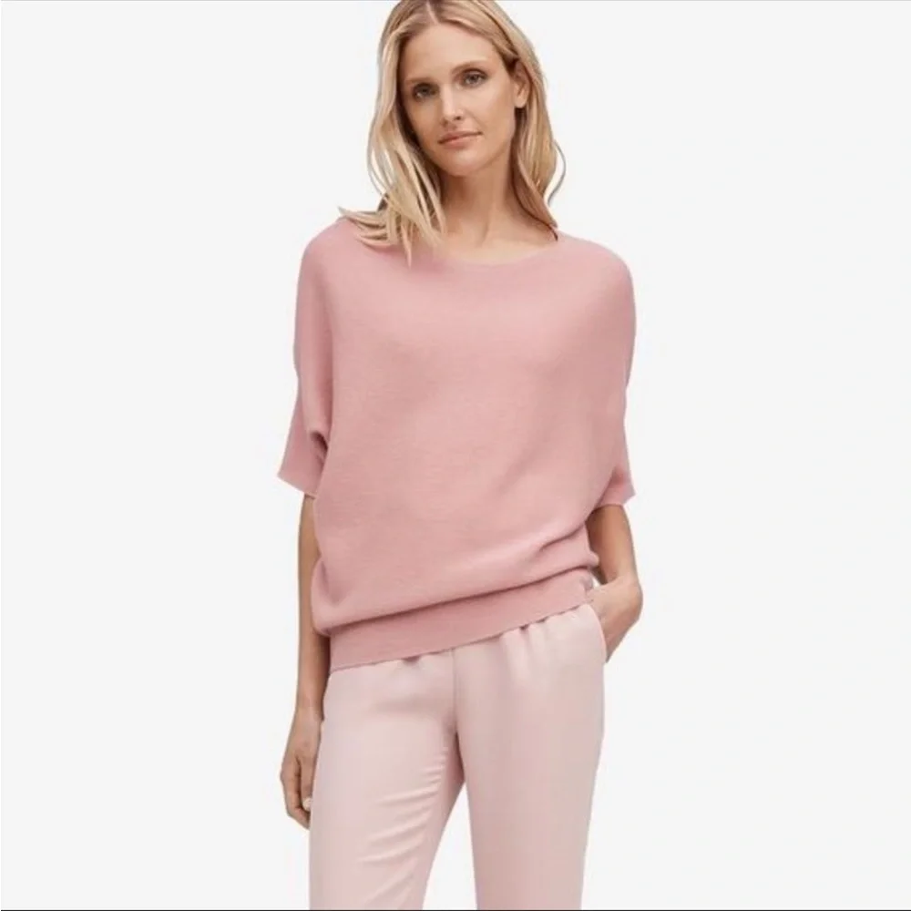 NWT R Label Essential Pullover Short Sleeve Sweater Size S/M